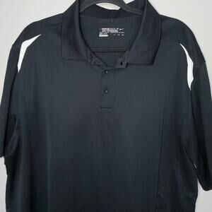 Nike Golf Men Size XXL Black Short Sleeve Tour Performance Activewear Polo Shirt